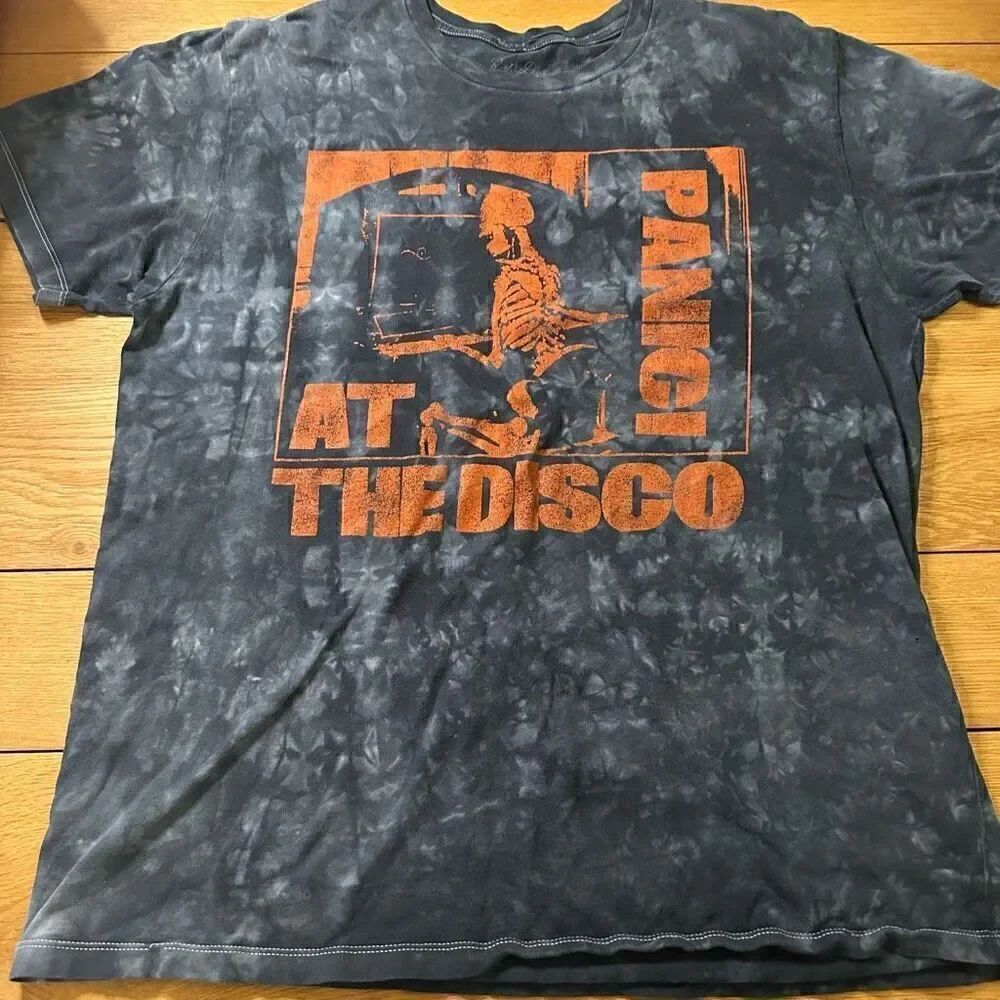 Panic at the disco acid wash t shirt medium
